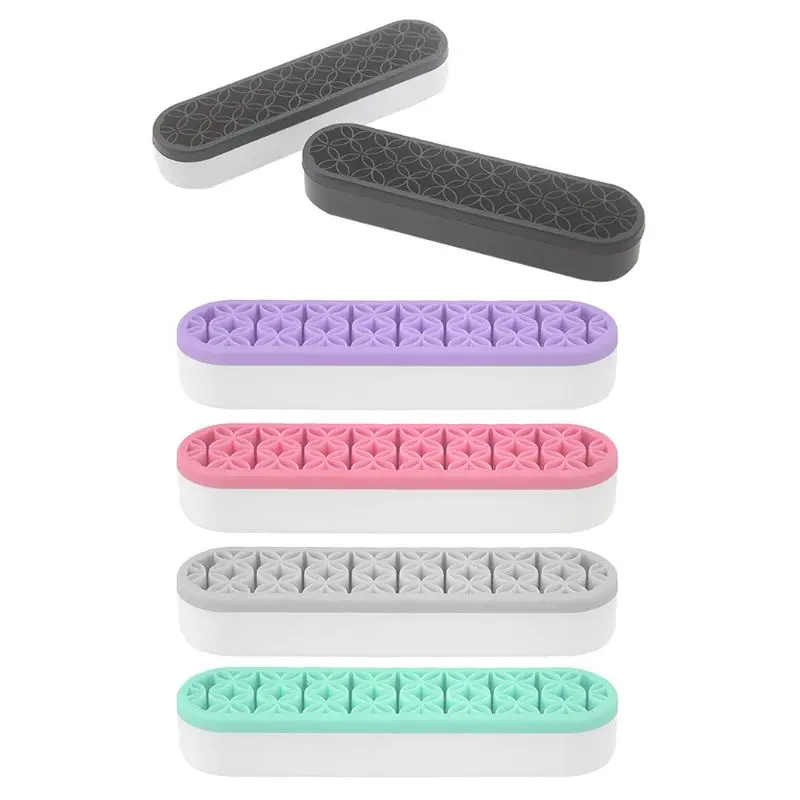 

Silicone Cosmetic Storage Box Flower Pattern Makeup Brush for Case Dropship