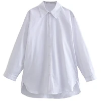 maxdutti 2022 spring fashion blouse women england simple loose blouse women poplin boyfriend casual shirt women tops