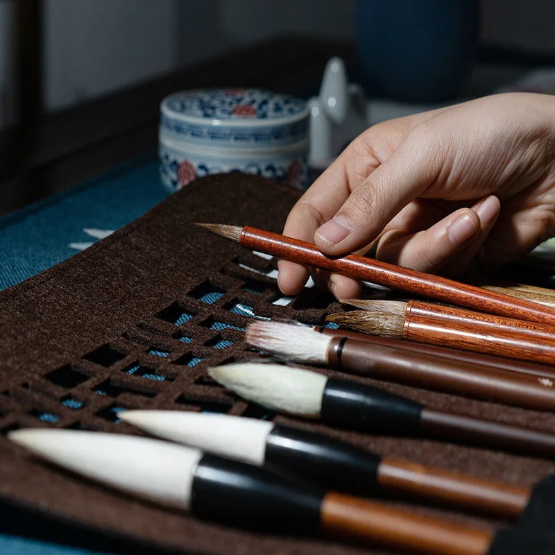 Tanie ShanLianHuBi Chiński Obraz Z Kaligrafią Zestaw Pędzelków Dla Początkujących Profesjonalne Pędzle Do Kaligrafii Kanji Japoński Sumi Malarstwo