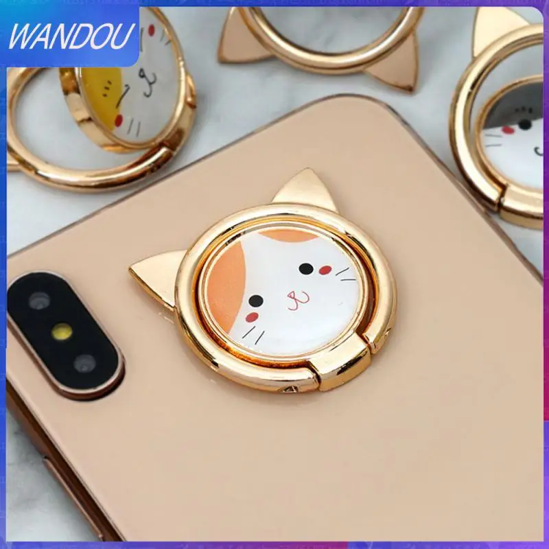 

Prevent Slipping Ring Bracket Prevent Falling Rotatable Lazy Phone Holder Stable Support Phone Rack Holder High Electroplating