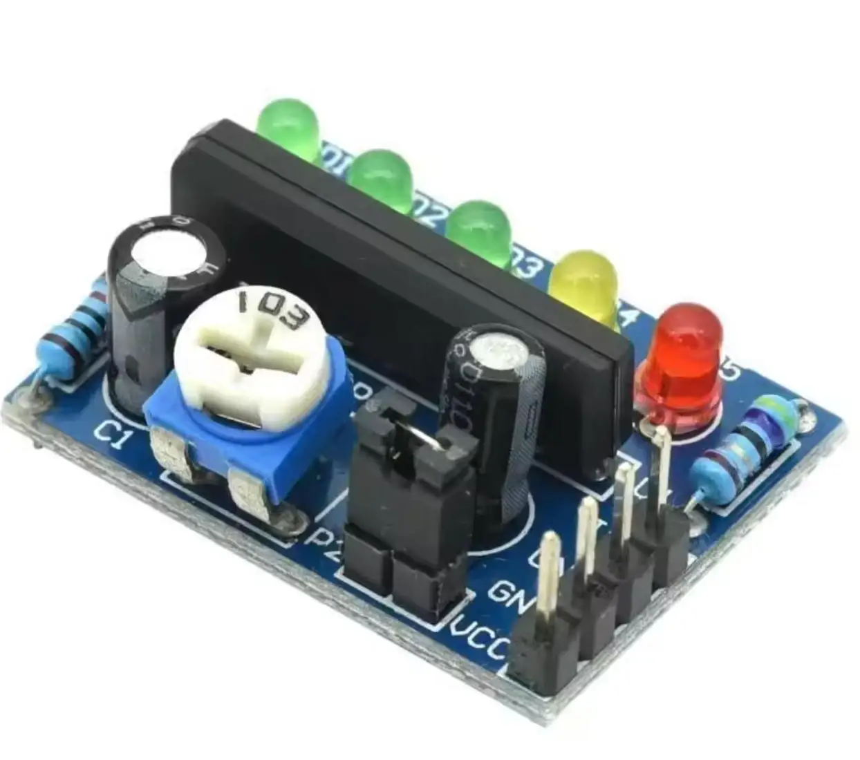 Фото Индикатор уровня напряжения аудиосигнала DC 3.5V-12V KA2284, индикатор заряда батареи, красно-зеленый светодиод для вольтметра, измерителя уровня звука (VU-метр) №5