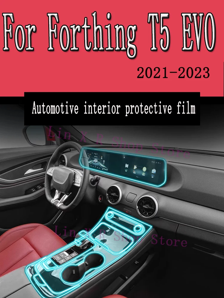 

Car Accessories For Forthing T5 EVO 2021-2023 Center Console Protective Film Gearbox Panel Sticker Anti-scrath Protection Cover