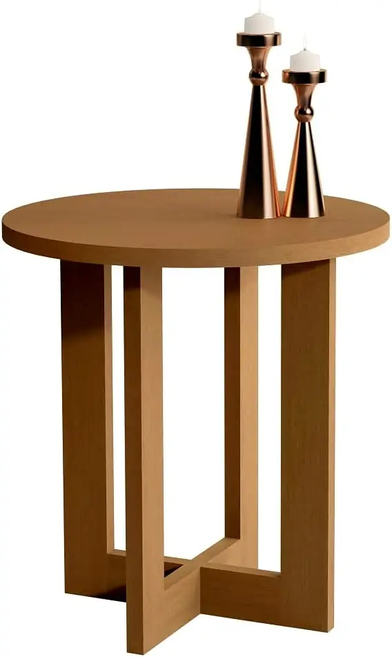 

Round Side Table for Living Room - Nature - Maite - TuttiCasa Dining Table Computer Desk Wooden Table Living Room Bedroom Coffee