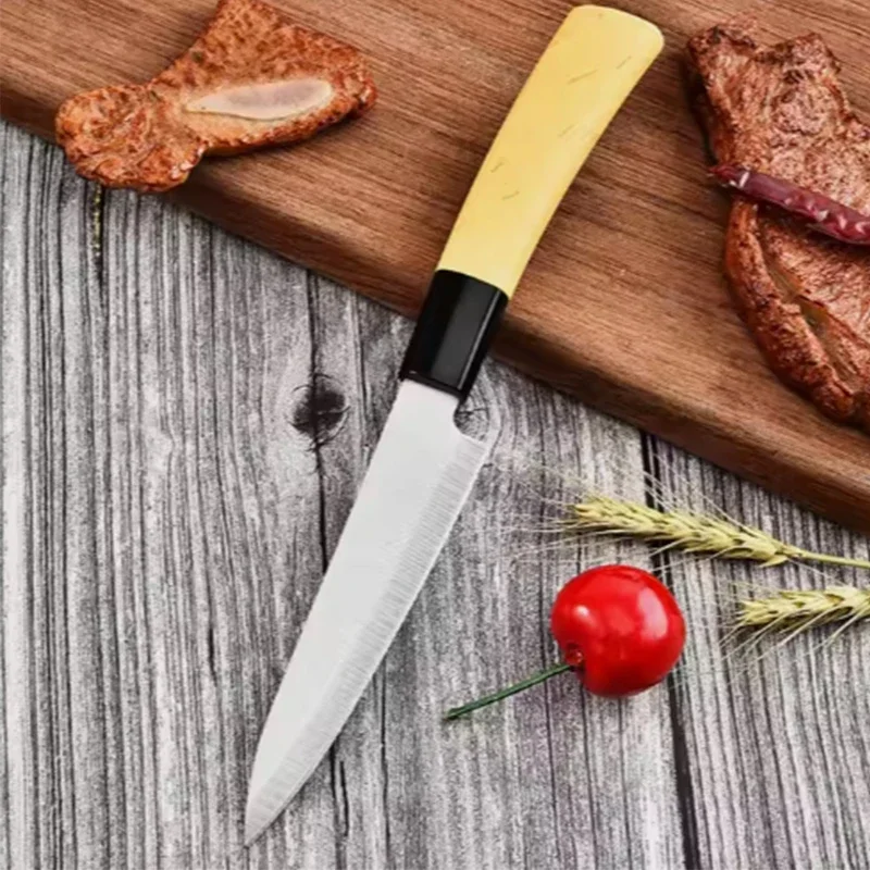 Кухонный тесак кованый японский нож шеф-повара для резки суши Сантоку