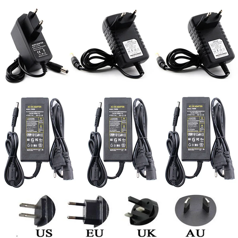 

DC12V Lighting Transformer Led Driver Switching Power Supply 2A 3A 5A LED Power Adapter for CCTV LED Lamp LED Strip Lights EU/US
