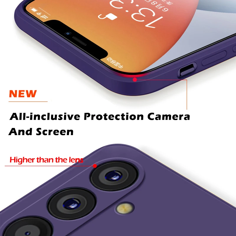 Фото Чехол S26 S25 Ultra Plus из жидкого силикона с защитой камеры для Samsung Galaxy S26 S25 S24 S25 Ultra Plus, мягкий чехол №3