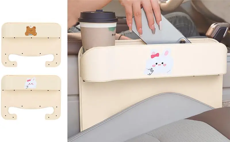 

1 Pair Car Seat Slit Gap Pocket Leather Car Organizer Box Multifunctional Driver Seat Storage Holder Auto Interior Accessories