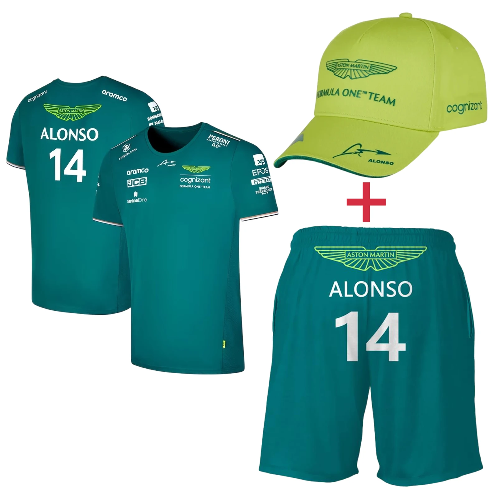 2022-2023 Aston Martin F1 T-shirt Fernando Alonso Racing Design Crew Neck Sports Set High Quality Jersey Hat Wholesale Purchase