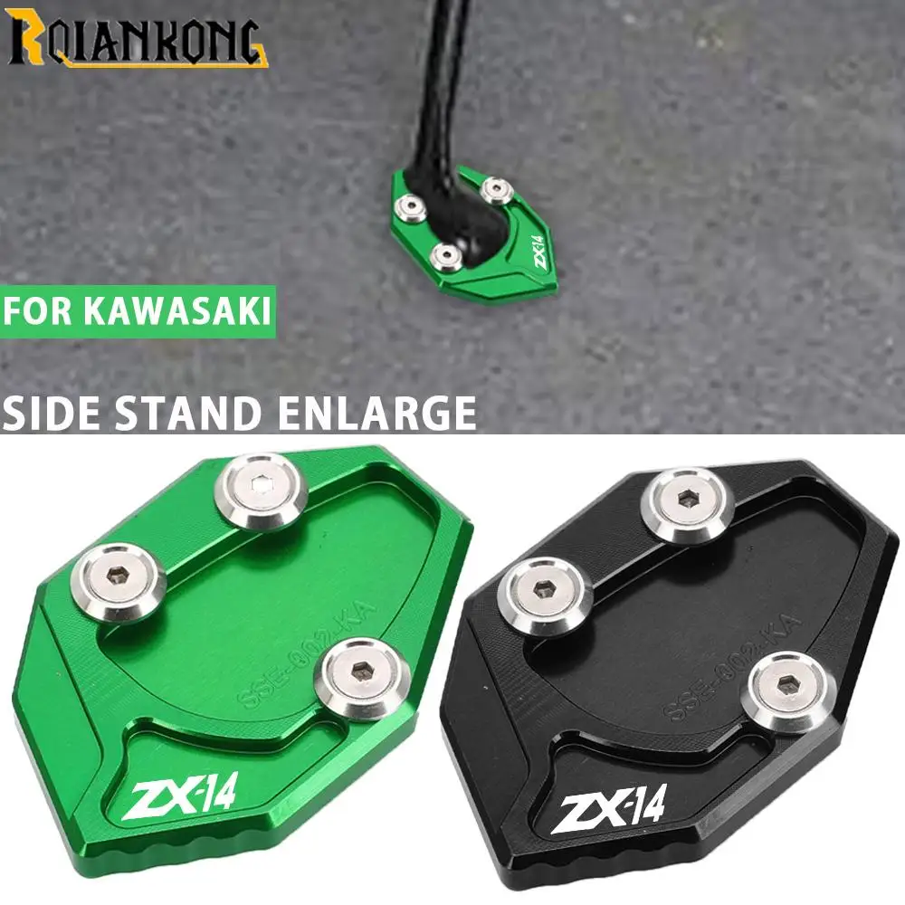 

ZX 14 14R Motorcycle Accessories For KAWASAKI ZX14 ZX-14R 2011 2012 Side Stand Enlarge Sled Sidestand Kickstand Support Foot Pad