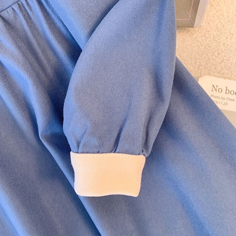 Женское весенне-осеннее новое повседневное свободное платье больших размеров с