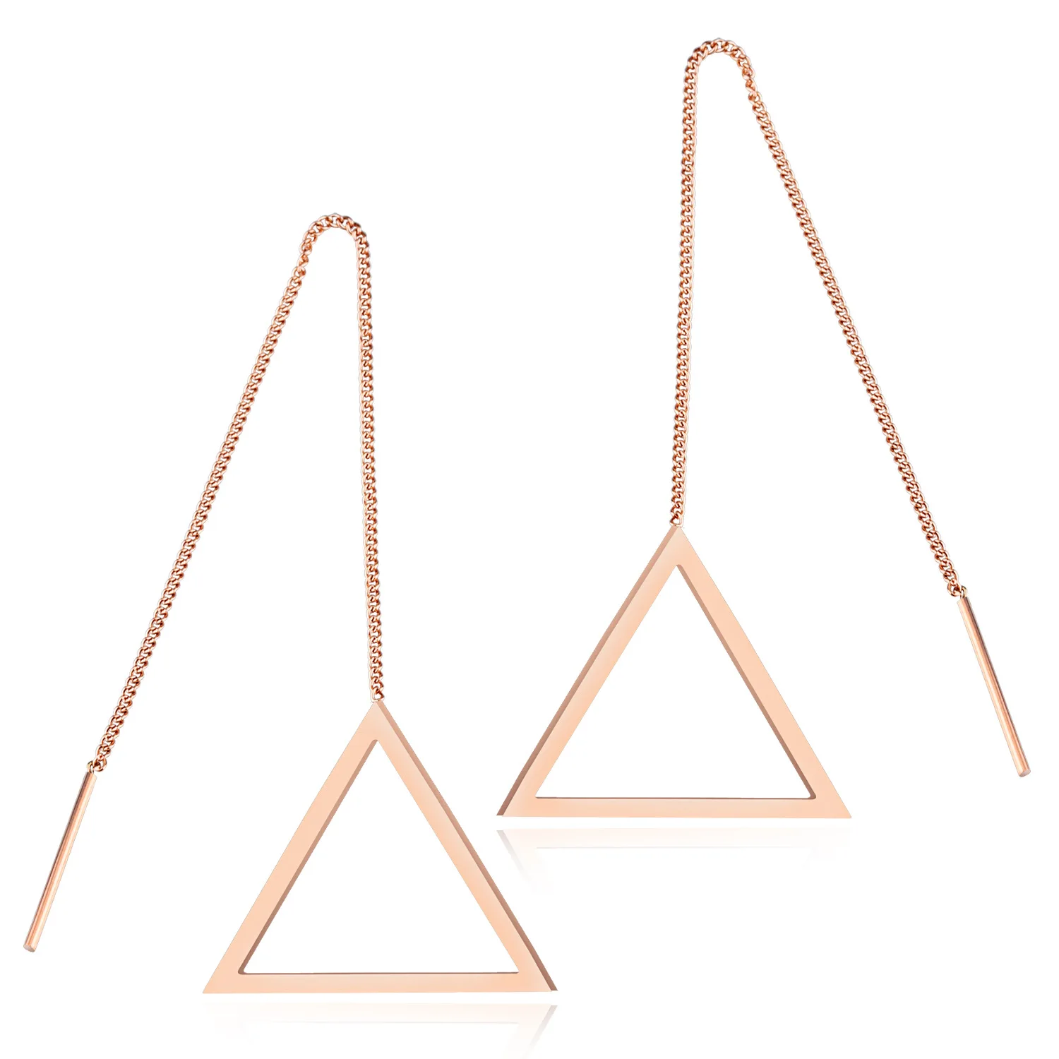 

Simple Temperament Long Earrings Retro Inverted Triangle Design Sense Earrings Earrings Women