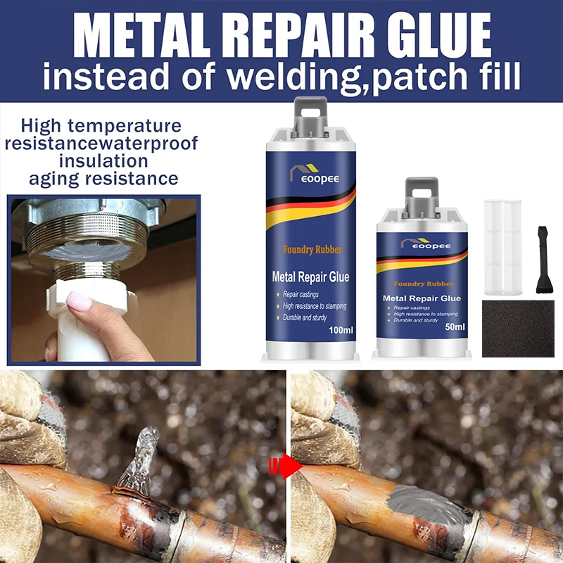 Высокопрочный клей для ремонта металла