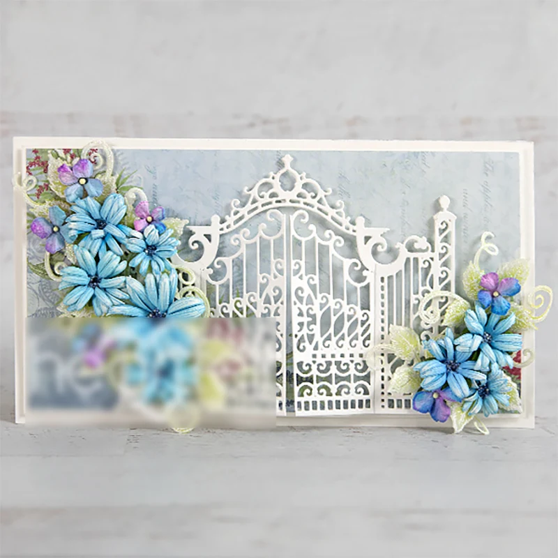 Новинка 2022 металлические режущие штампы для ограждения железные ворота тени