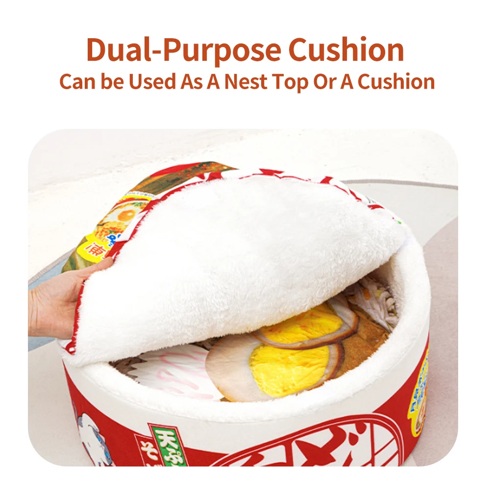 pet bed instant noodle pet dog cat house kennel super large warm dog cat nest beds cushion udon cup noodle pet bed cozy nest free global shipping