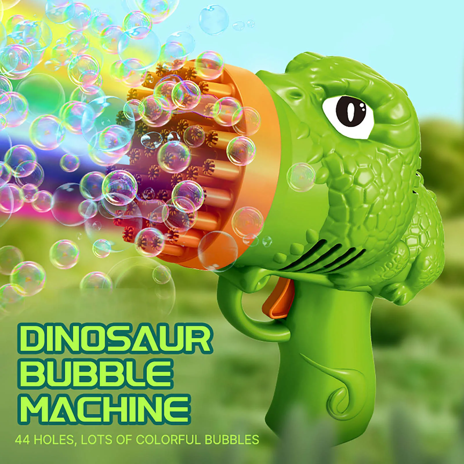

44-hole Bubble Machine Toy Children Electric Dinosaur Bubble Bazooka Soap Water Guns Toys Portable Outdoor Water Toys For Babies