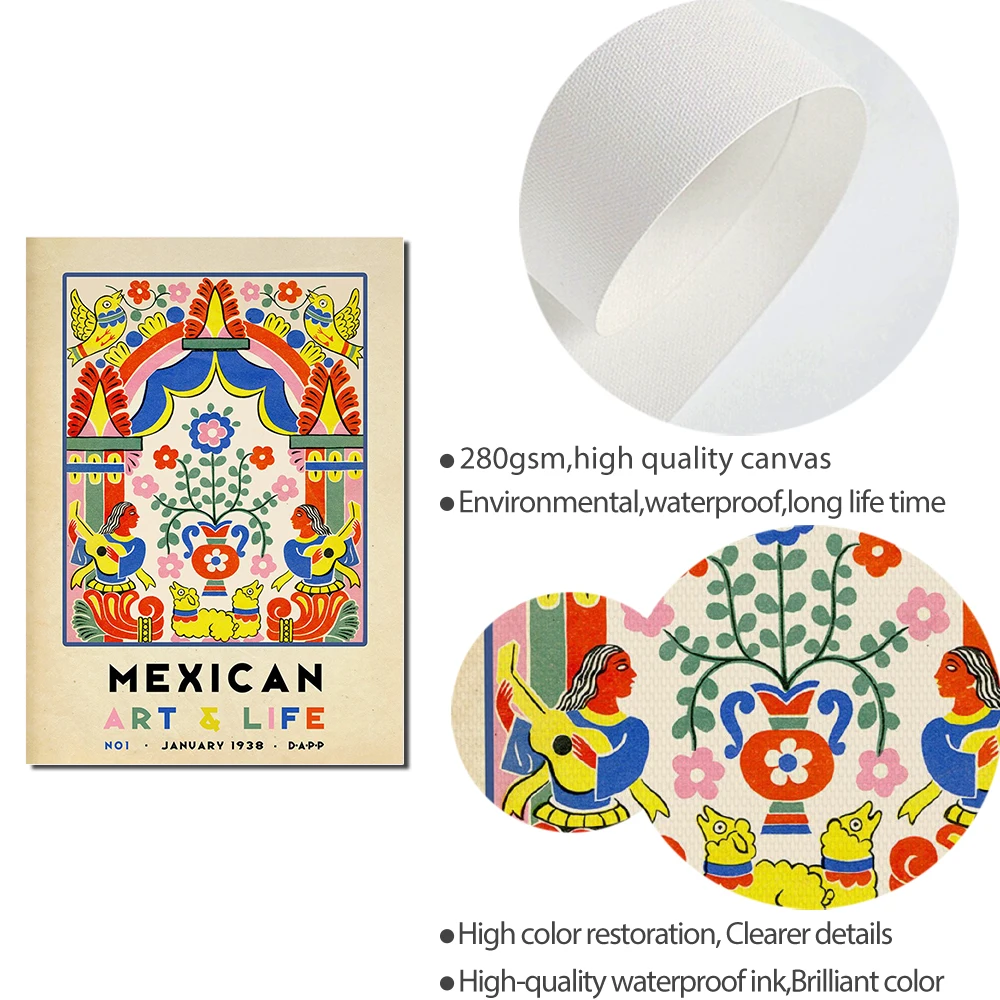 Цветная Цветочная печать в джунглях Ретро плакат абстрактная фотография