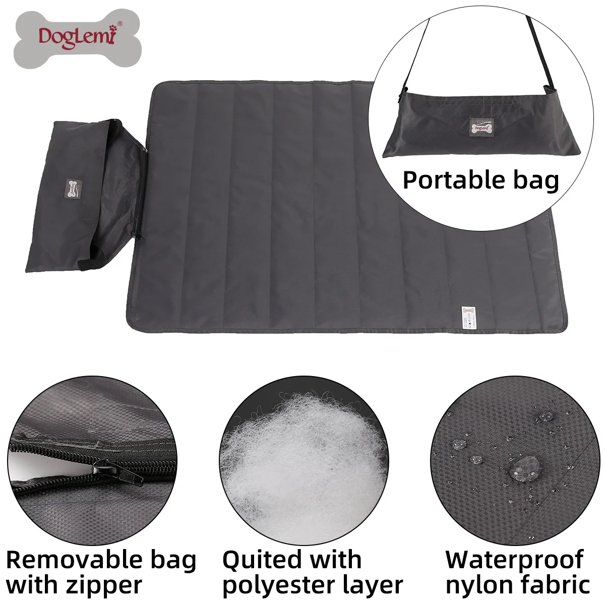 Портативный коврик для собак складной водонепроницаемый противоскользящий