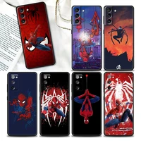 marvel phone case for samsung s22 s7 s8 s9 s10e s21 s20 fe plus ultra 5g soft silicone case cover anime spider man marvel