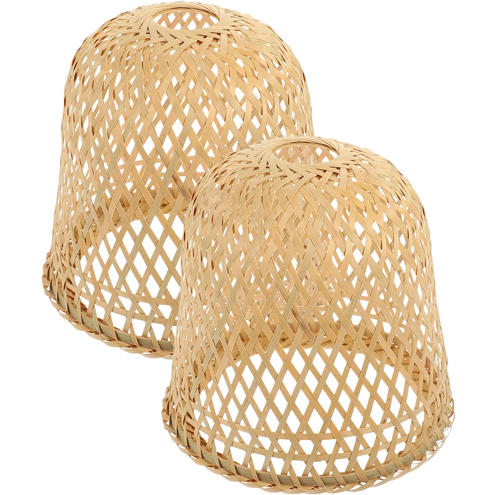 

Bamboo Lampshade Replacement Hanging Cover Woven Pendant Light Simple Shades Rattan Lights
