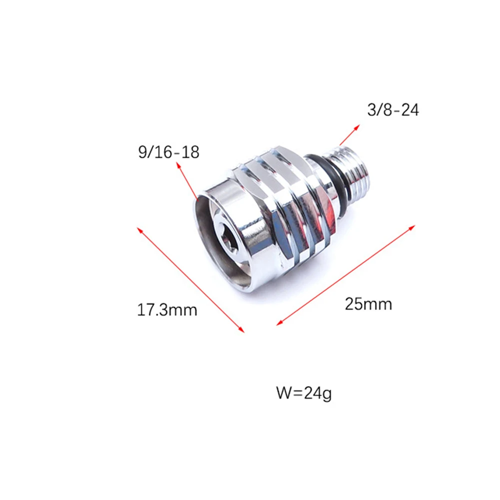 

Scuba Diving Regulator Connection Screw Male 9/16"-18 To Female 3/8"-24 Adapter Durable Brass With Cr Plated Diving Equipment