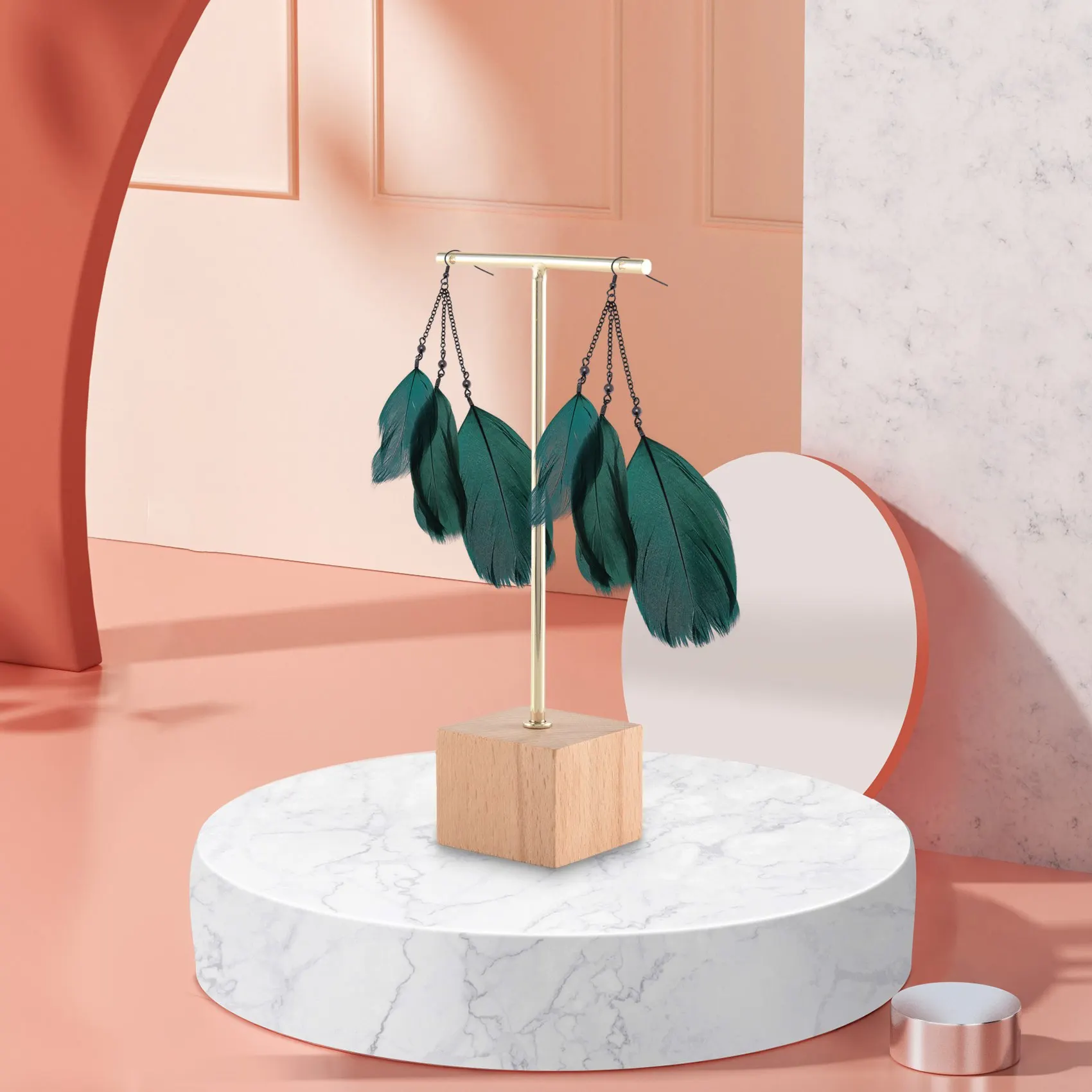 Модная витрина для ювелирных изделий T-Bar из 3 предметов подставка держатель