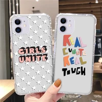 girl quotes silicon for iphone 13 case for iphone 11 case clear cover apple 12 pro max xr x xs max 8 7 6 6s plus 12 mini bumper