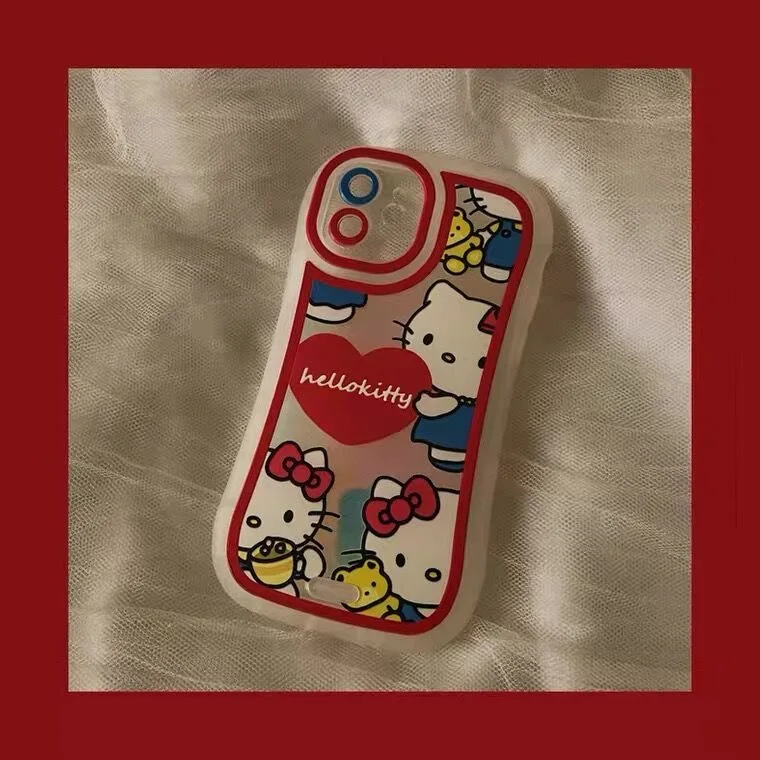 

A Hello Kitty Cartoon Creative Phone Case for iPhone13 13Pro 13Promax 12 12Pro Max 11 Pro X XS MAX XR 7 8 Plus Cover