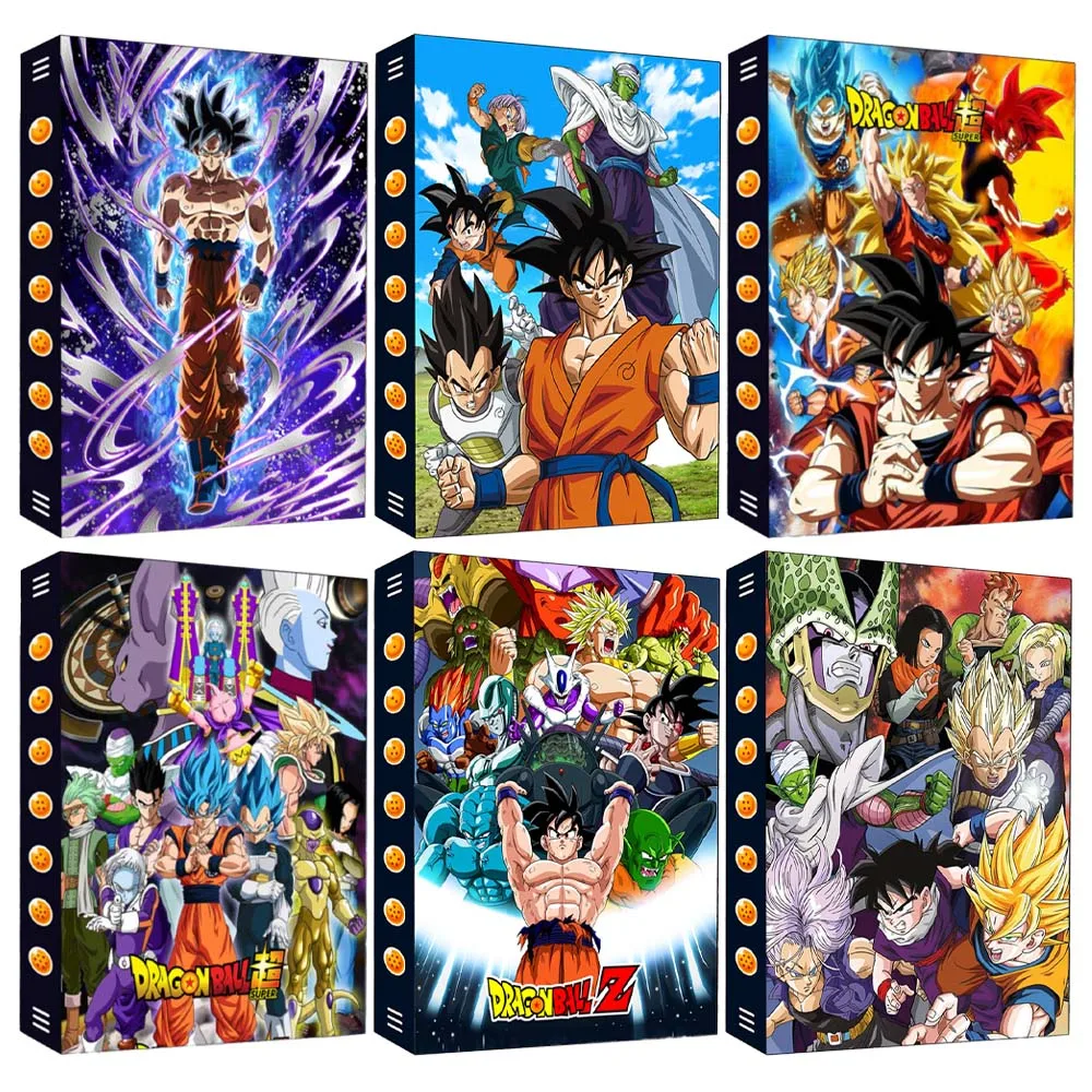 

Dragon Ball Anime Collection Card Book Son Goku Super Saiyan Vegeta Iv Four Grid Storage Book Large Capacity Can Hold 240 Cards
