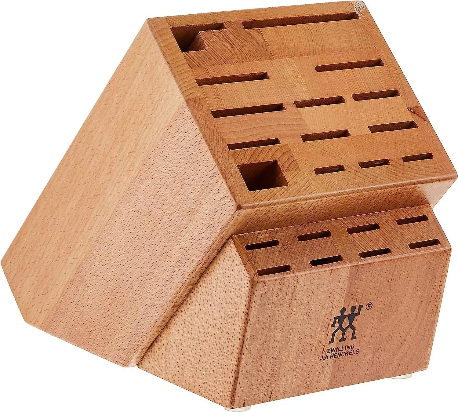 

Extra Large 22 Slot Design Hardwood Knife Storage Block Lazer