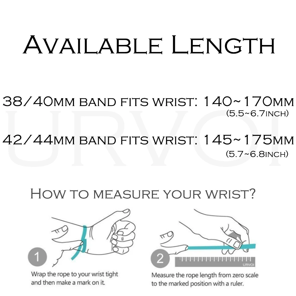 Ремешок URVOI для apple watch ultra series 8 7 6 SE 5 4 современный удобный Гладкий кожаный ремешок