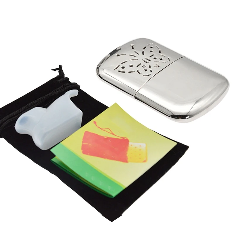 

Portable Liquid Fuel Mini Hand Warmer Reusable Furnace Metal Alloy Compact Pocket Handy Winter Heater Burner for Outdoor Hunting