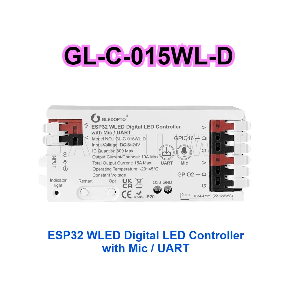 

RGB-контроллер SAGE LU MEI WLED ESP32/8266