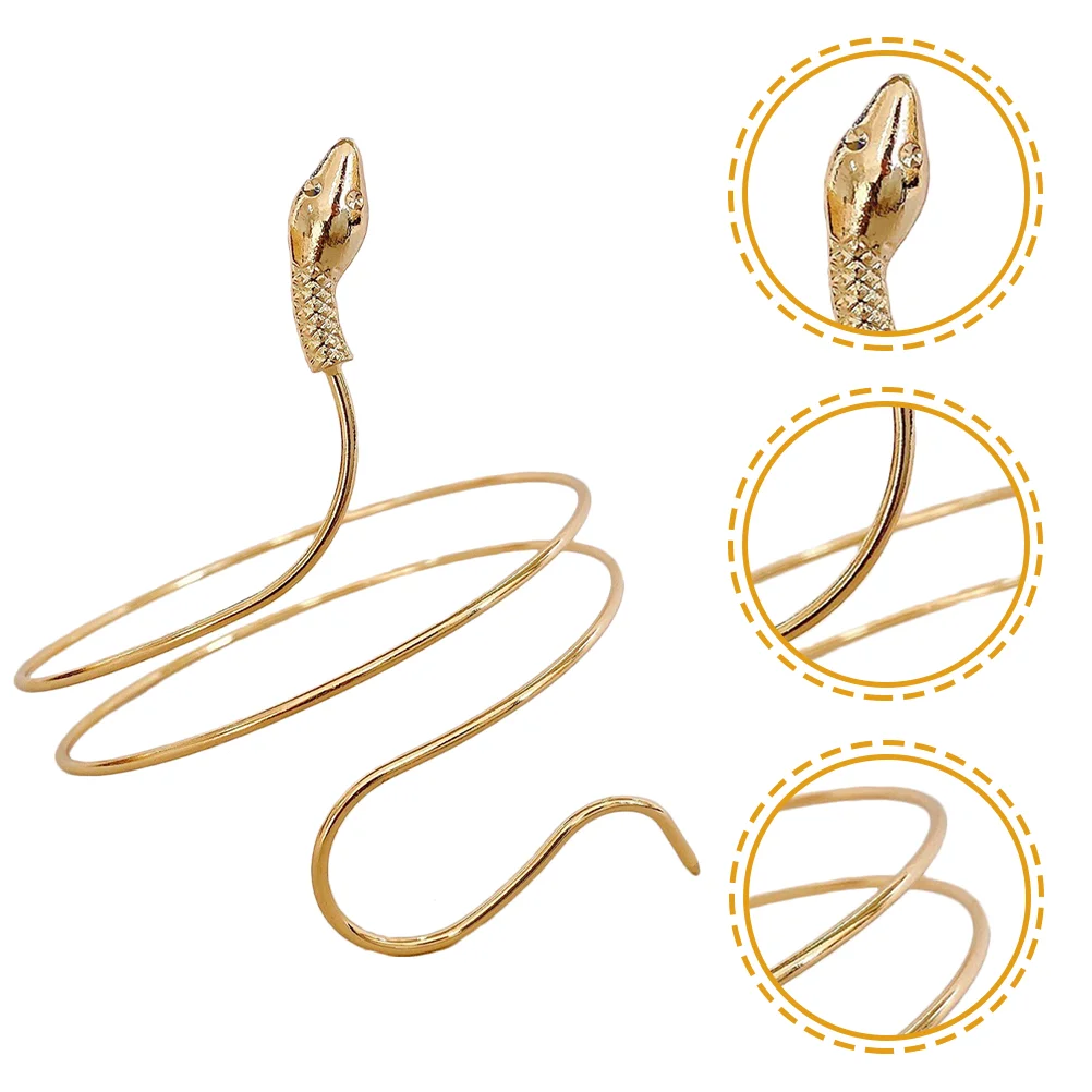 

Arm Cuff Snake Upper Bracelet Womenbracelets Bangle Band Costume Armband Cuffsadjustable Punk Armlet Wrapegyptian Simple