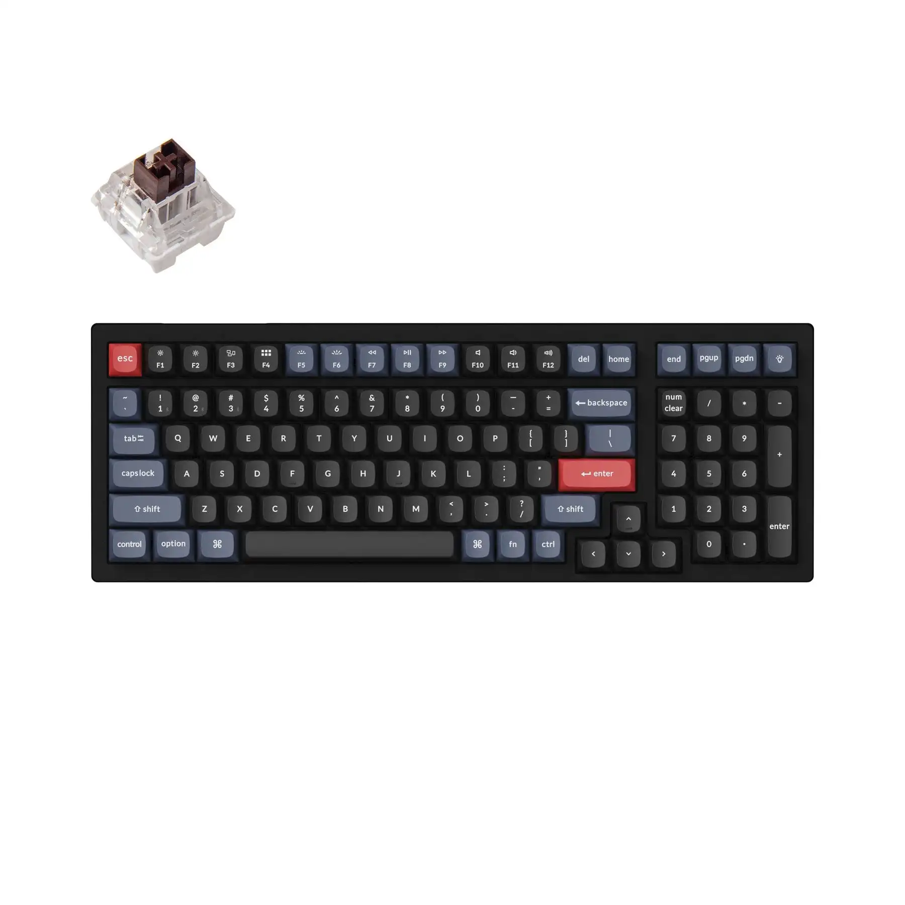 Беспроводная механическая клавиатура Keychron K4 Pro G QMK/VIA, полностью собранная, с горячей заменой, двойные колпачки клавиш PBT, белая подсветка