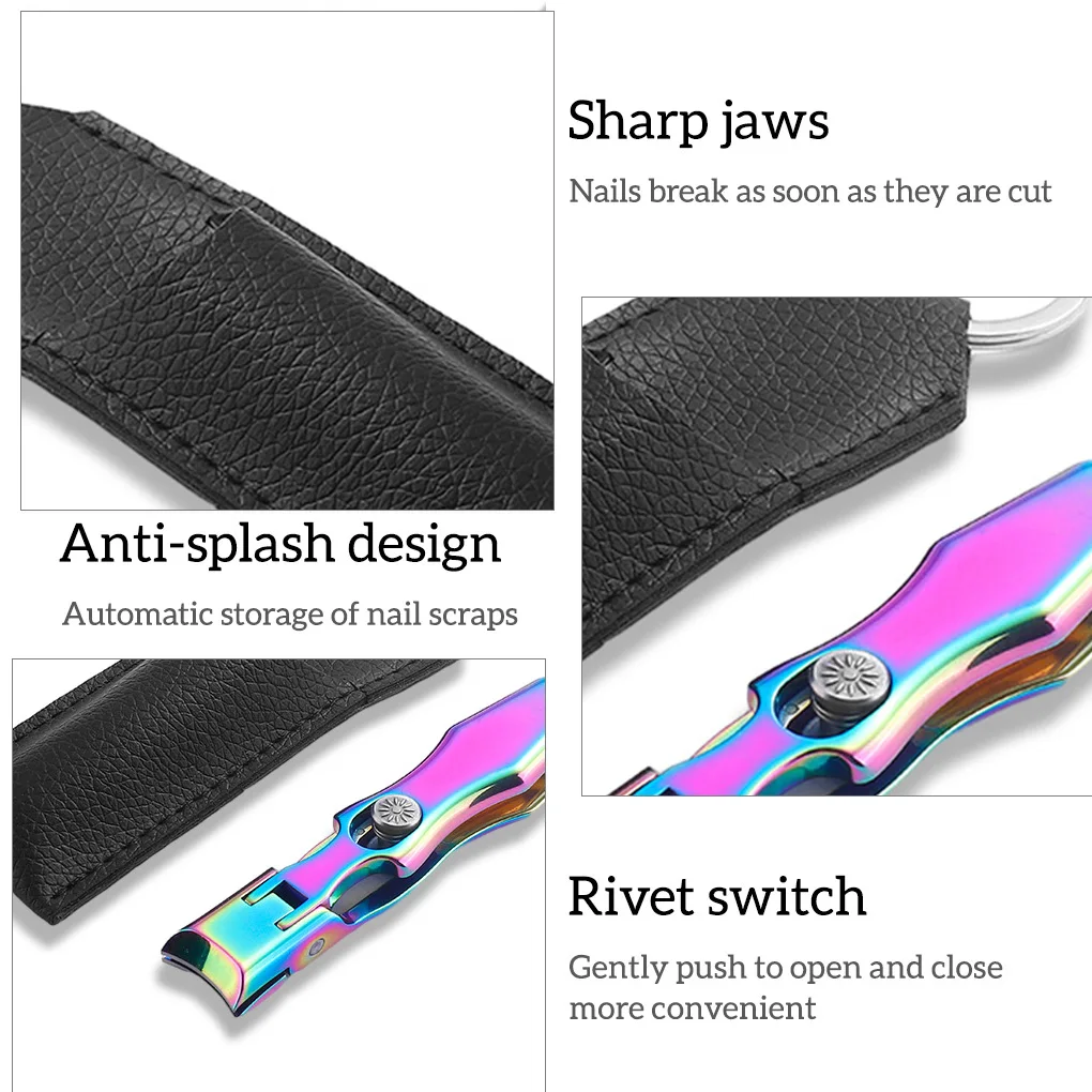 

Toenail Clippers Anti-splash Thick Nail Trimmer Ingrown Care Trimming Dead Skin Home Stainless Steel Cuticle Remover