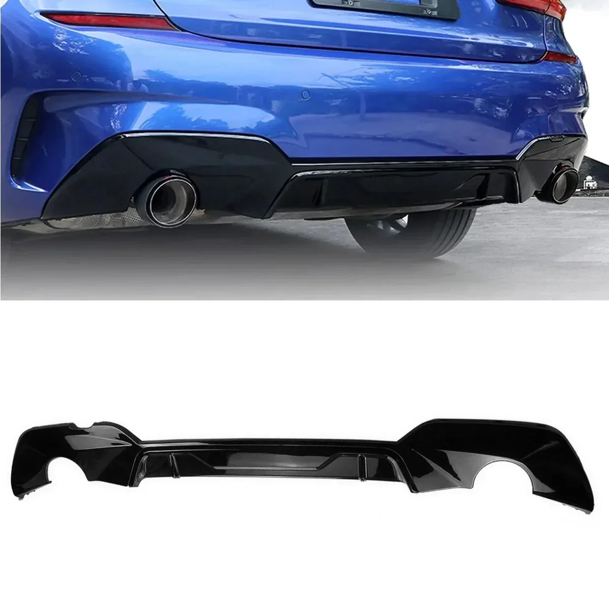 BMW G20 Задний бампер глянцевый черный спортивный стиль защита заднего бампера