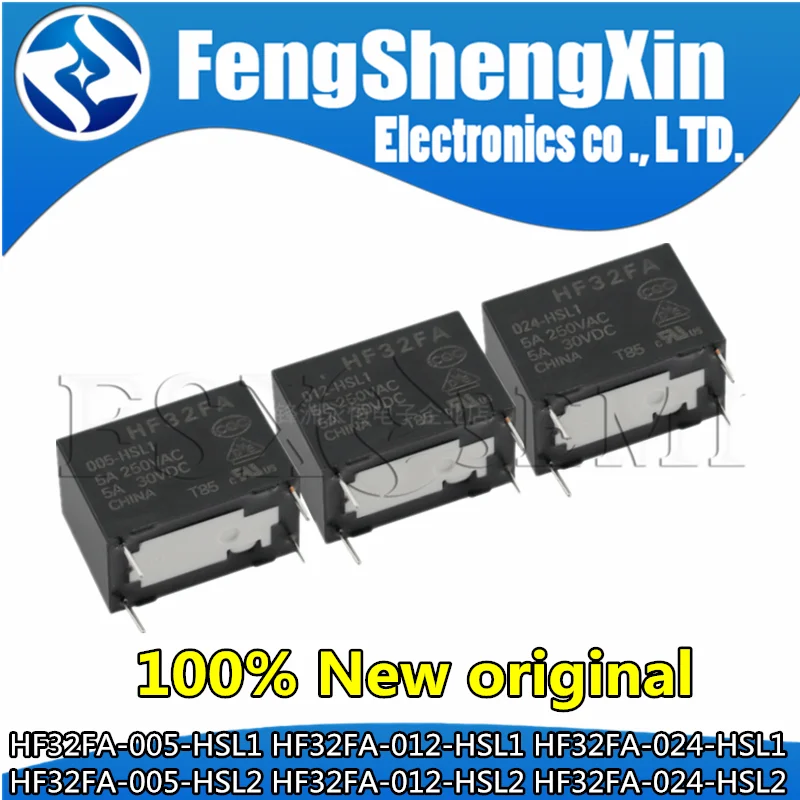 

5pcs HF32FA-005-HSL1 HF32FA-012-HSL1 HF32FA-024-HSL1 HF32FA-005-HSL2 HF32FA-012-HSL2 HF32FA-024-HSL2 Relay
