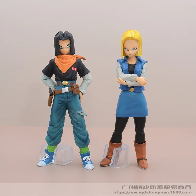 

Фигурки героев аниме «Драконий жемчуг Z», ПВХ экшн-фигурки на Android 17, 18, коллекционные модели, игрушки для детей, рождественские подарки, 23 см