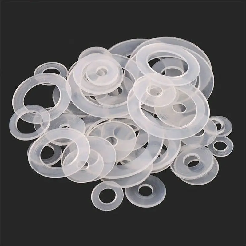 

M3-M20/50/100PCSBlack Nylon Plastic Flat Washer Plane Spacer Insulation Seals Gasket Ring