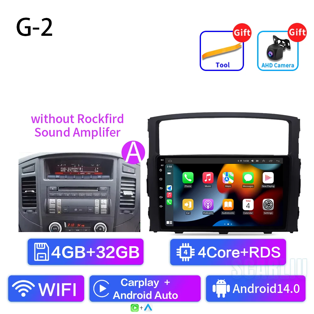 

Автомобильный радиоприемник для Mitsubishi Pajero 4 V80 V90 2006-2014 Pajero 4, мультимедийный видеоплеер, GPS, 2Din, DVD, стерео, 4G, головное устройство Carplay