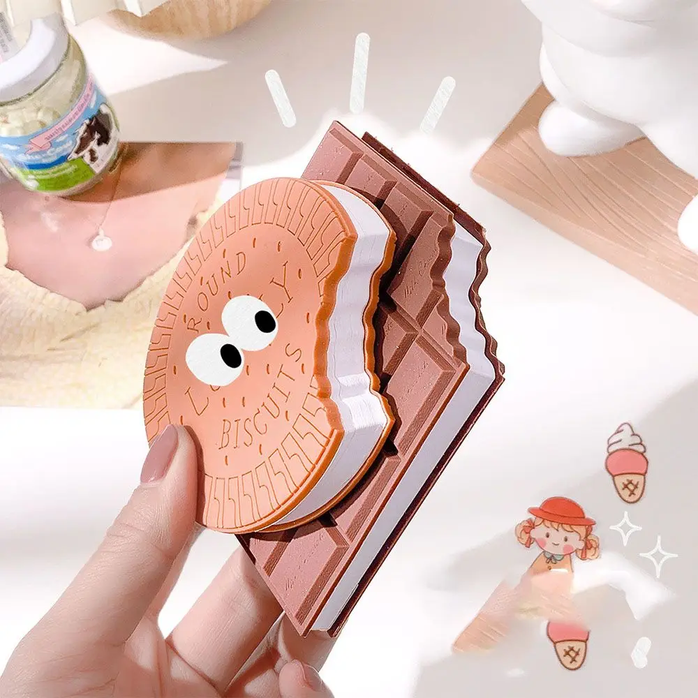 

Kawaii Writing Pads Office School Supplies Massage Note Mini Notebook Chocolate Memo Pads Blank Notepad Biscuit Notebooks
