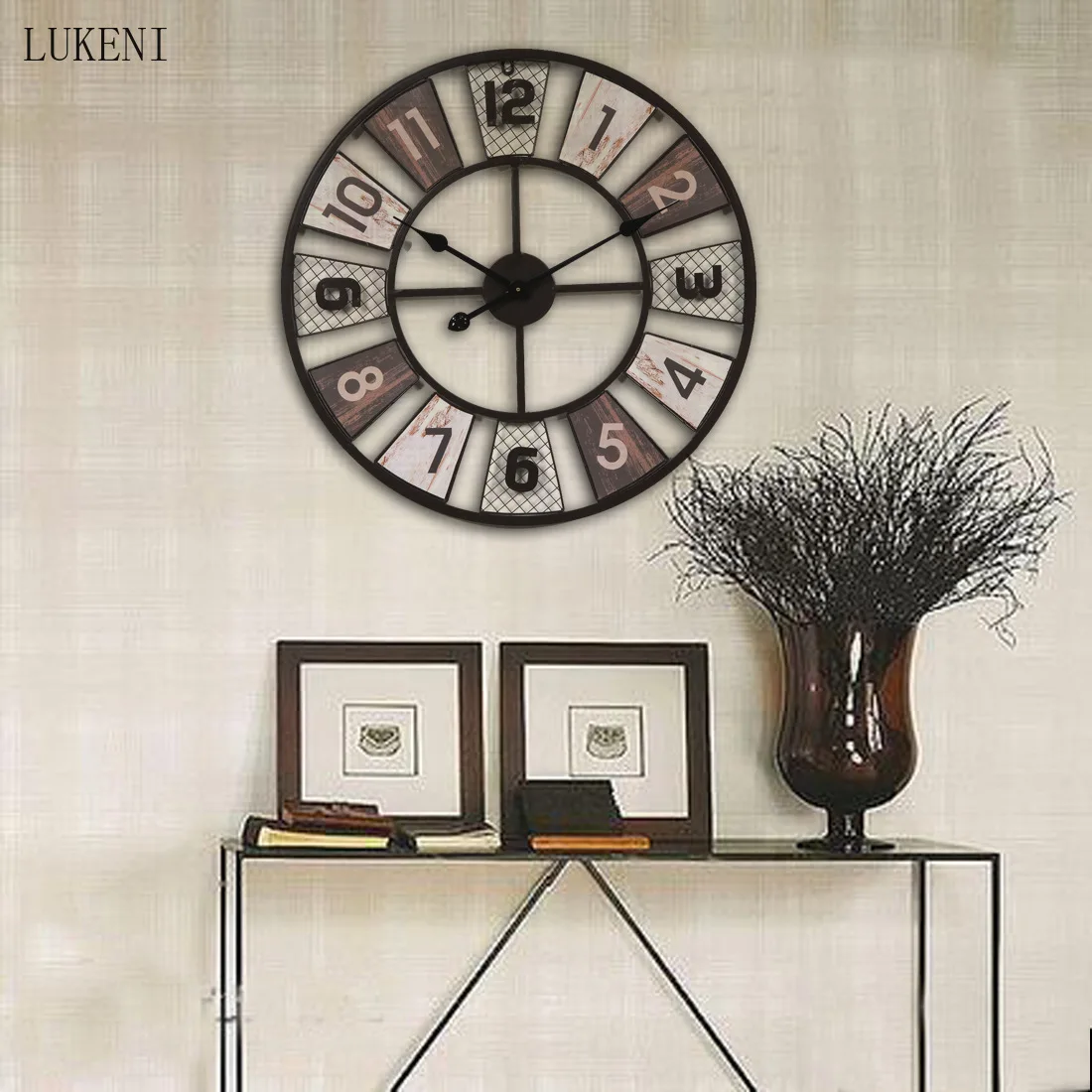 

Nordic creative living room clock simple personality mute wall clock fashion clock home sofa background wall round clock