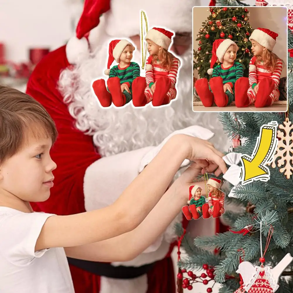 

Personalized Photo 2D Flat Shape Acrylic Ornament,Custom Ornament Photo F6R1