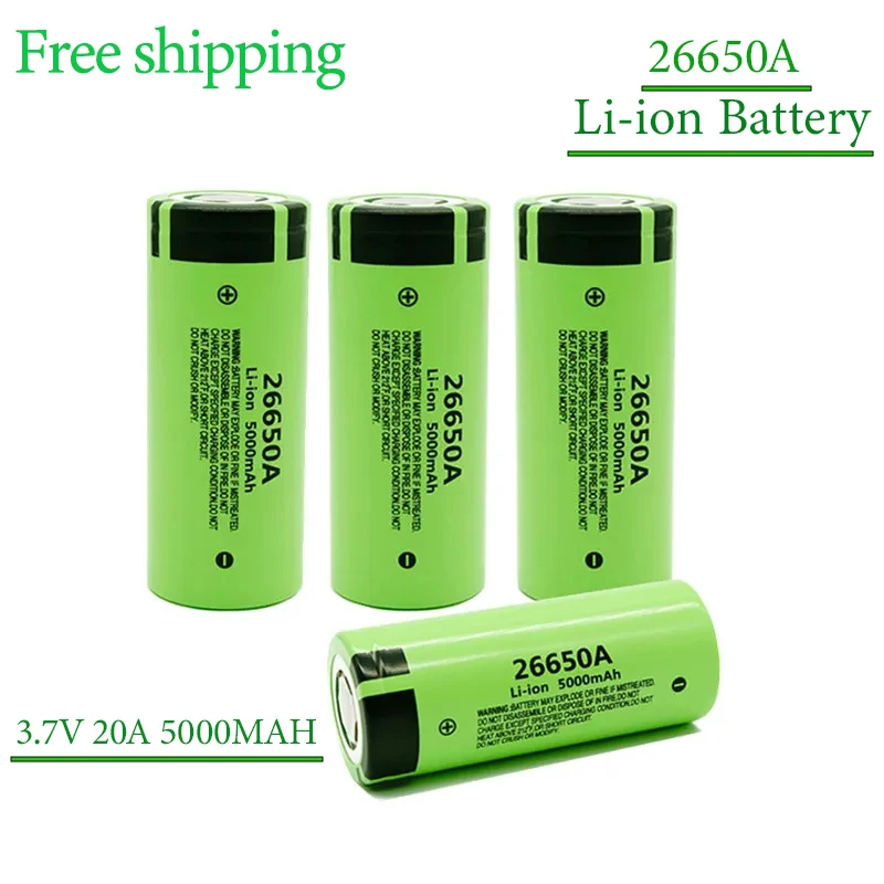 

Free Shipping Rechargeable Battery Hot Sales 26650Battery 3.7V 20A 5000MAH for Computer Clock Radio Video Game Digital Camera