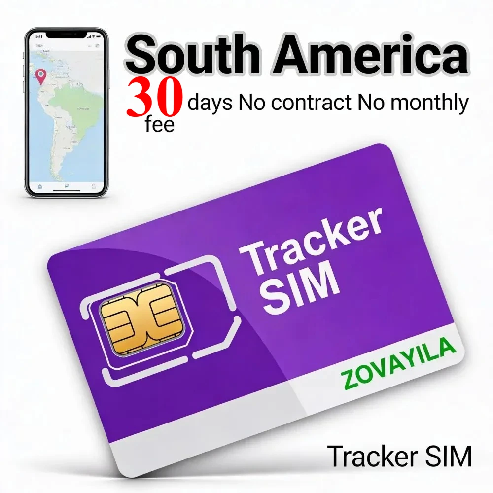 Фото SIM-карта для GPS-трекера IoT Data 4G, Южная Америка, без контракта, план с пополнением 30 МБ/30 дней, ZOVAGOLO SOUTH AMERICA №3
