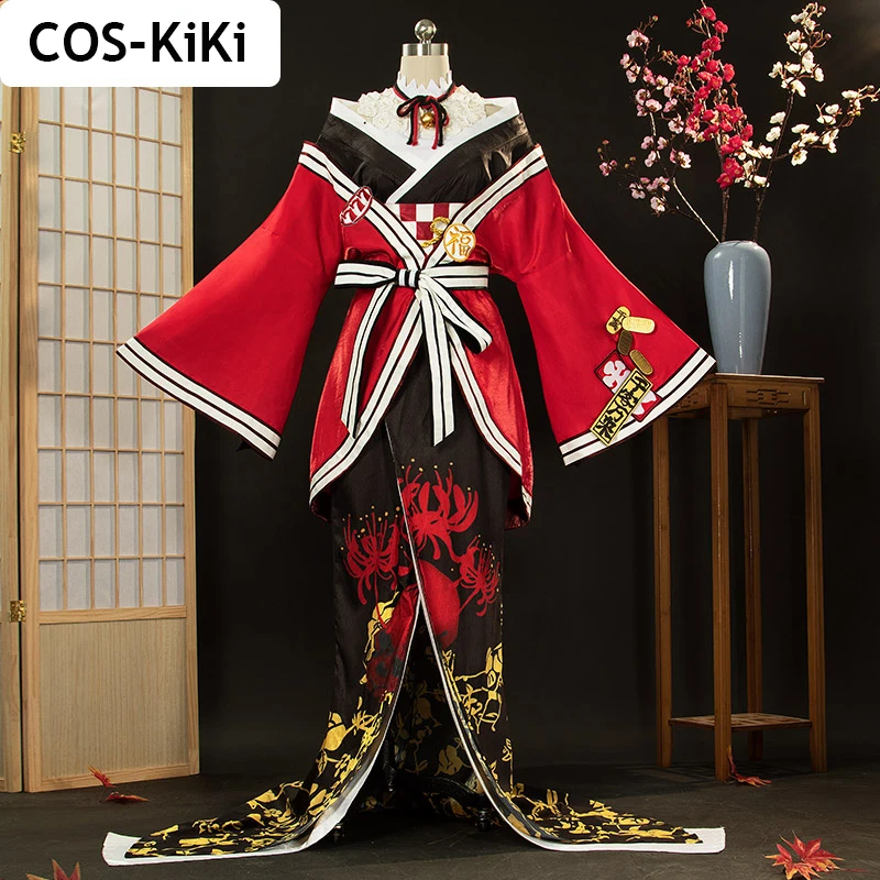 

COS-KiKi Anime Vtuber Nijisanji Nina Kosaka Game Suit Cosplay Costume Gorgeous Kimono Uniform Halloween Party Outfit Women