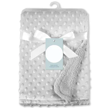 Baby Blanket Newborn Soft Fleece Baby Boy Blanket Solid Baby Girl Bedding Massage Baby Accessories 1