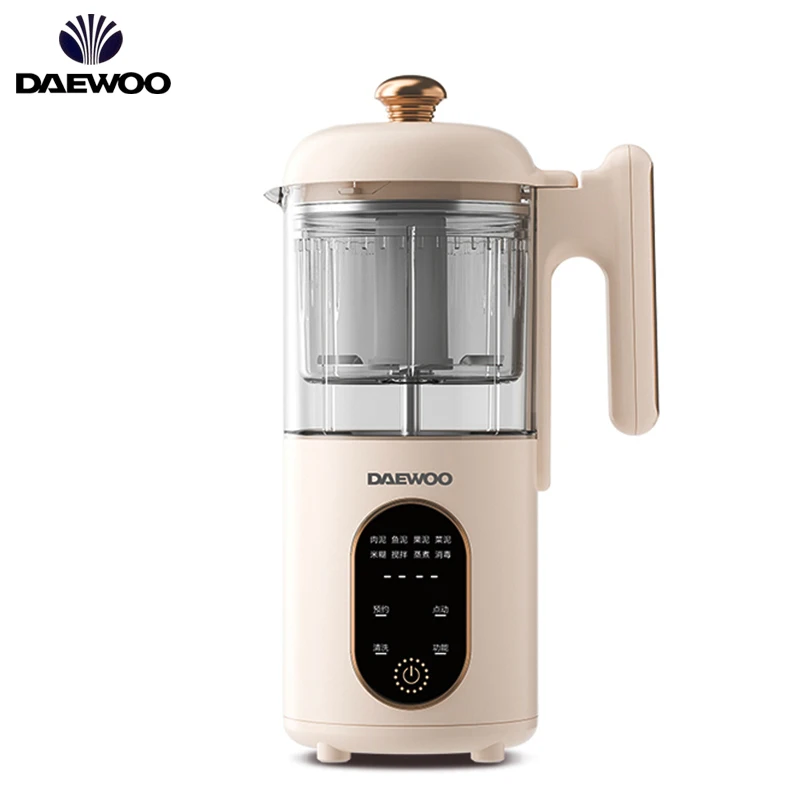DAEWOO Baby Food Mixer 220V Electric Blender Kitchen Multi Cooker Stirring Steam Rice Paste Meat Fish Puree Maker Processor
