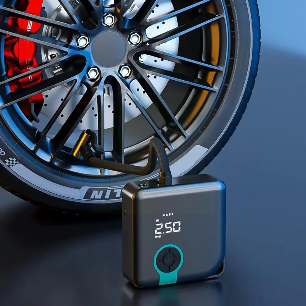 

Портативный беспроводной Велосипедный мини-насос Schrader MTB, компрессор с воздушным клапаном для велосипеда U1Q4