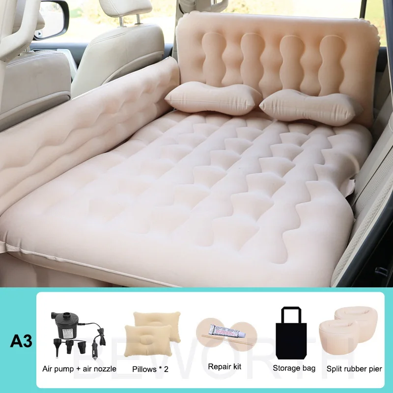 

Universal Car Travel Bed Inflatable Mattress Air Cushion Bed Sleep Rest SUV Rear Seat Multi Functional for Outdoor Camping Beach